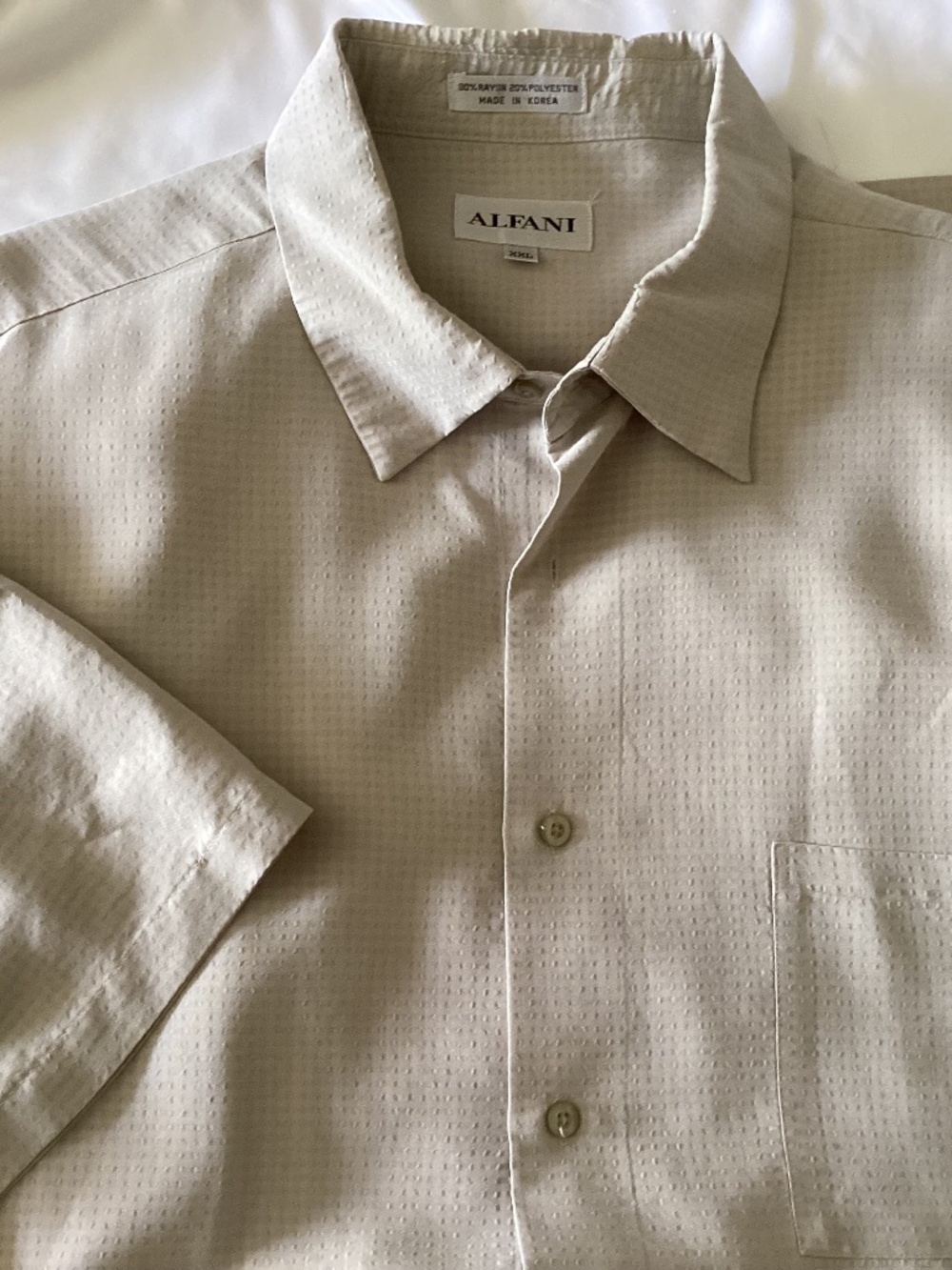 Men’s Alfani Button Down Short Sleeve Men’s Shirt Size XXL